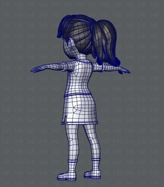 Girl 3D model V04 3D model_14
