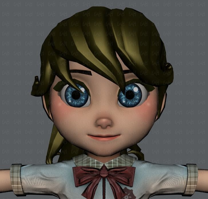 Girl 3D model V04 3D model_34