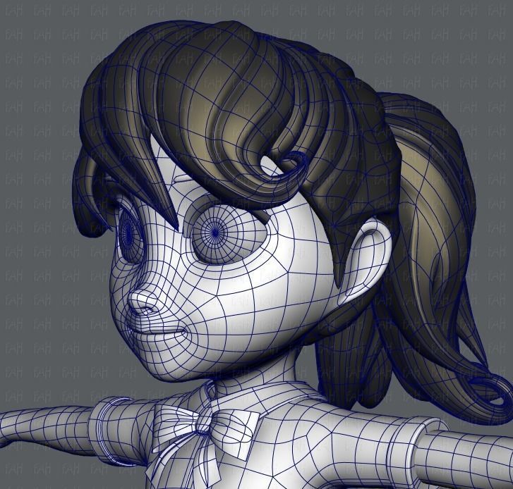 Girl 3D model V04 3D model_33