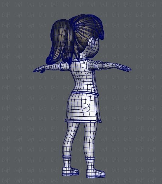 Girl 3D model V04 3D model_12