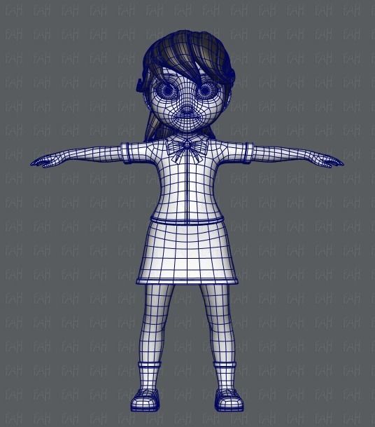 Girl 3D model V04 3D model_9