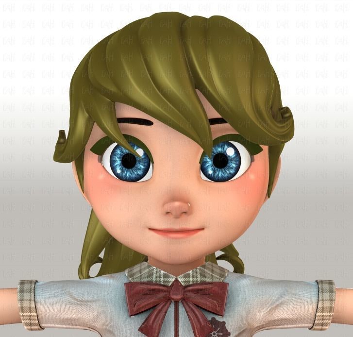 Girl 3D model V04 3D model_18