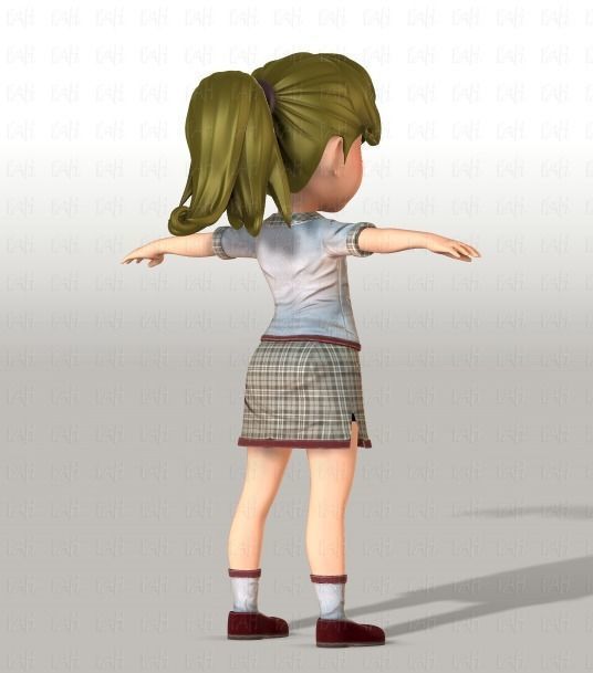 Girl 3D model V04 3D model_4