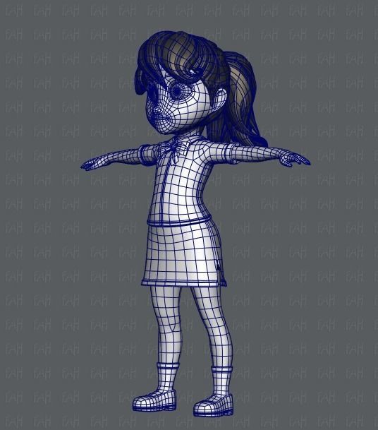 Girl 3D model V04 3D model_16