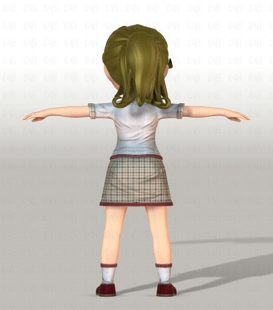 Girl 3D model V04 3D model_5