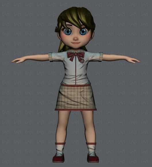 Girl 3D model V04 3D model_36