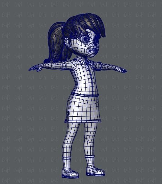 Girl 3D model V04 3D model_10