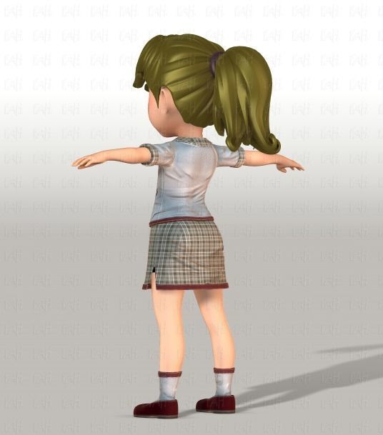 Girl 3D model V04 3D model_6