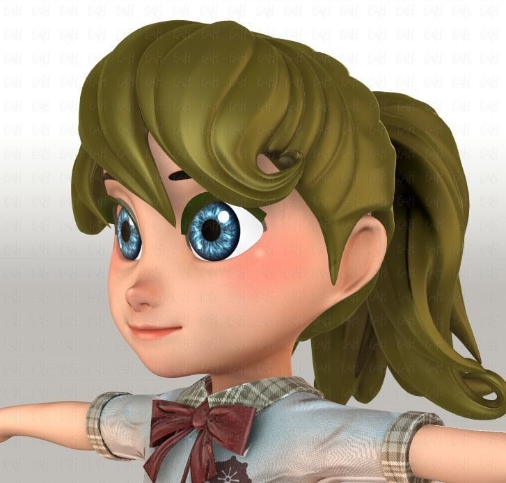 Girl 3D model V04 3D model_25