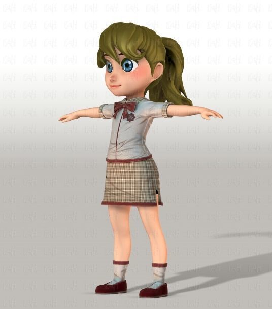 Girl 3D model V04 3D model_8