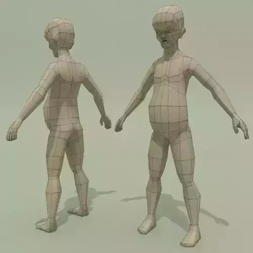 Alien Base Mesh Free low-poly 3D model