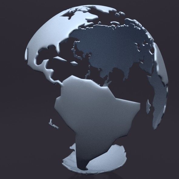 Globe Planet Earth  3D model_6