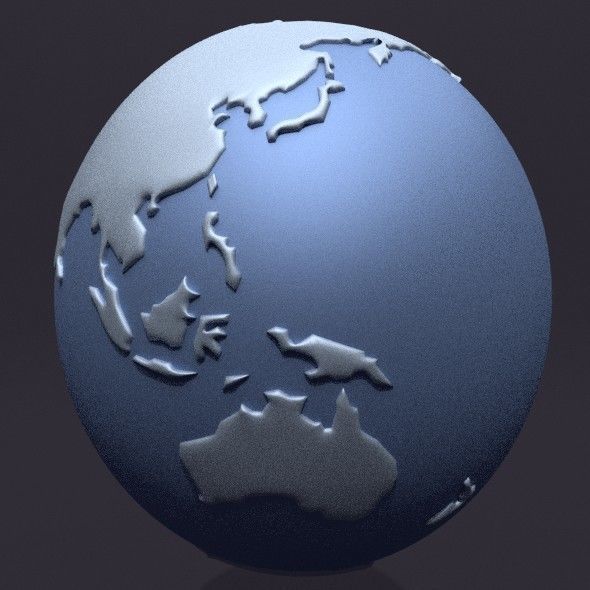 Globe Planet Earth  3D model_1