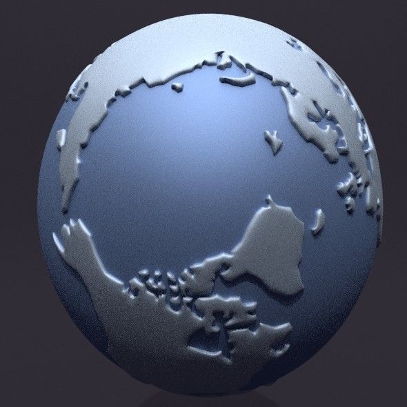 Globe Planet Earth  3D model_2