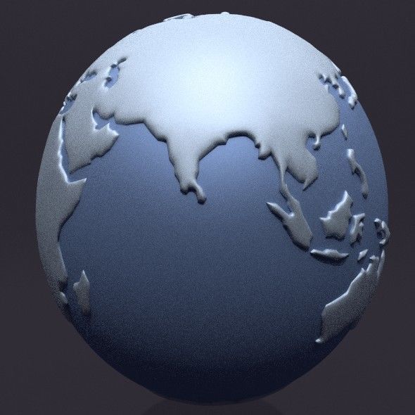 Globe Planet Earth  3D model_3