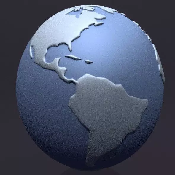 Globe Planet Earth  3D model_0