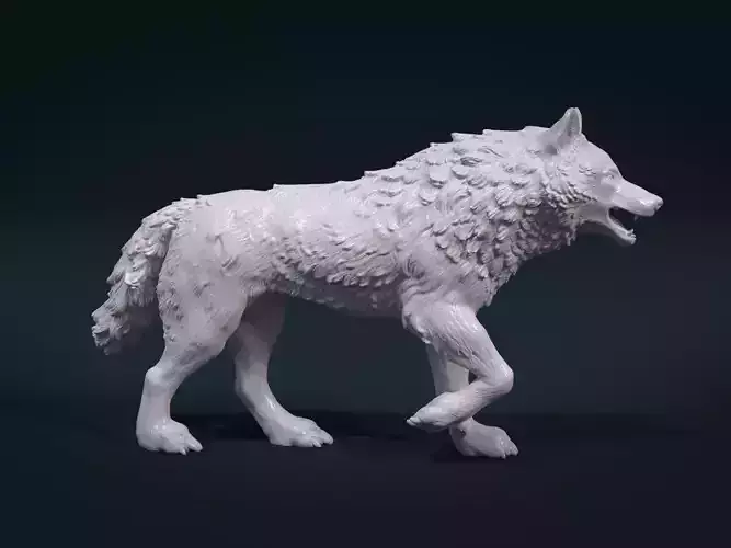 Wolf figure 3D print model