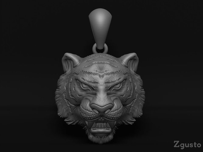 Tiger pendant 3D print model