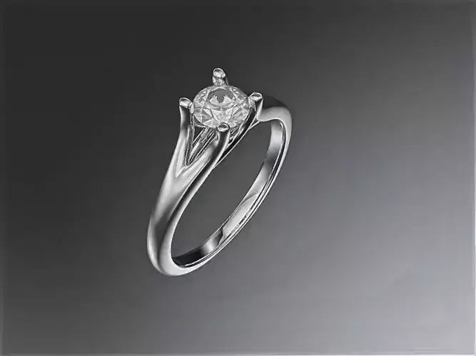 Solitaire engagement ring - half carat