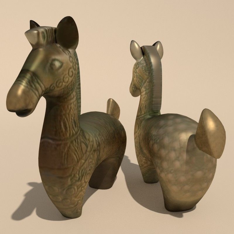 MISC Horse Statuettes Collection 2 3D model_15
