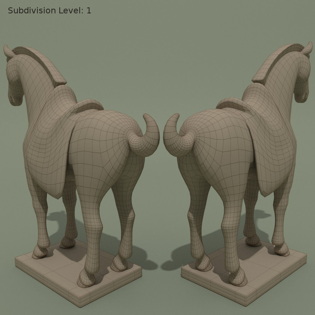 MISC Horse Statuettes Collection 2 3D model_11