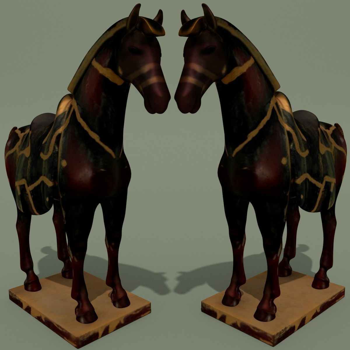 MISC Horse Statuettes Collection 2 3D model_2
