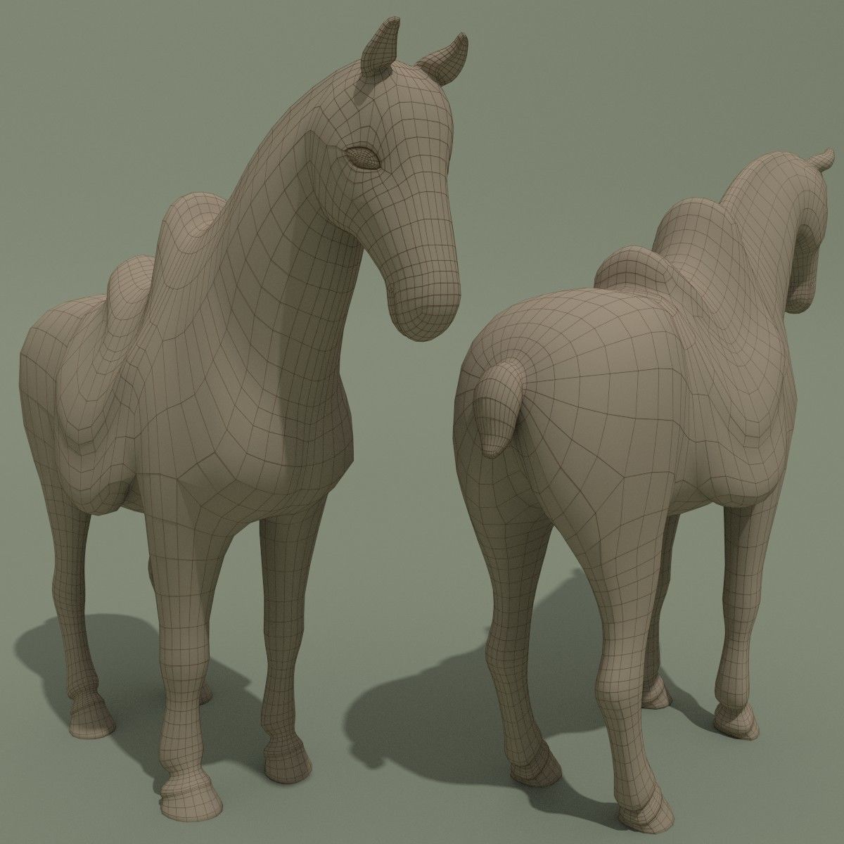 MISC Horse Statuettes Collection 2 3D model_32