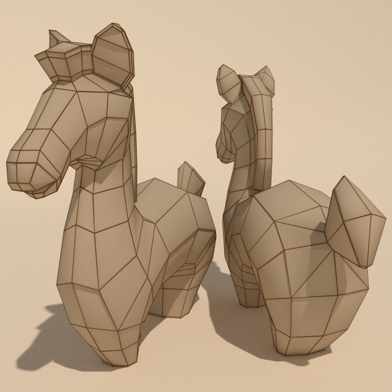 MISC Horse Statuettes Collection 2 3D model_17