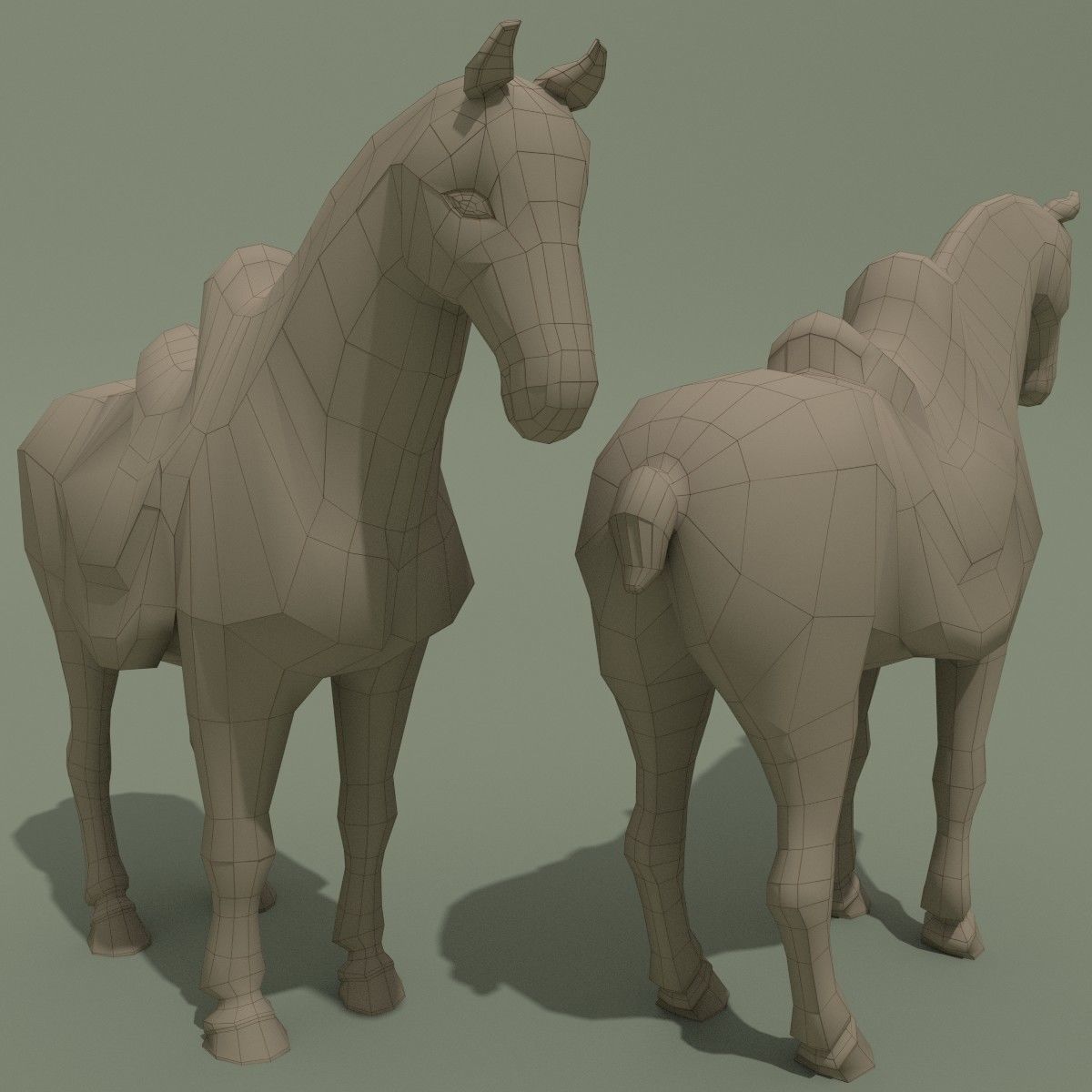 MISC Horse Statuettes Collection 2 3D model_33