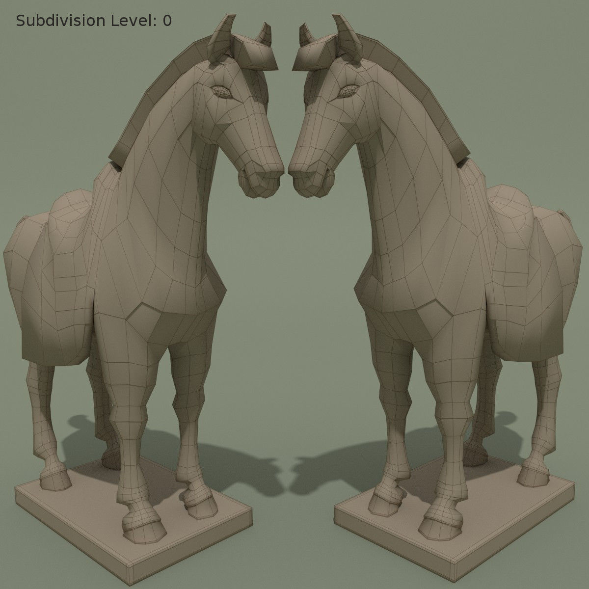 MISC Horse Statuettes Collection 2 3D model_8