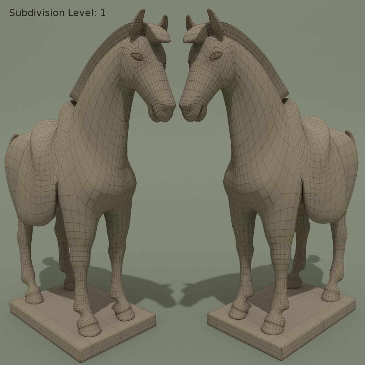 MISC Horse Statuettes Collection 2 3D model_9