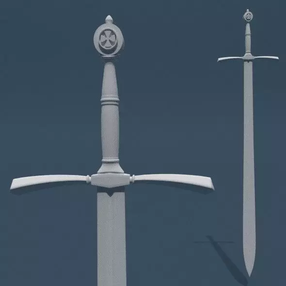 Sword Base Mesh A Free low-poly 3D model
