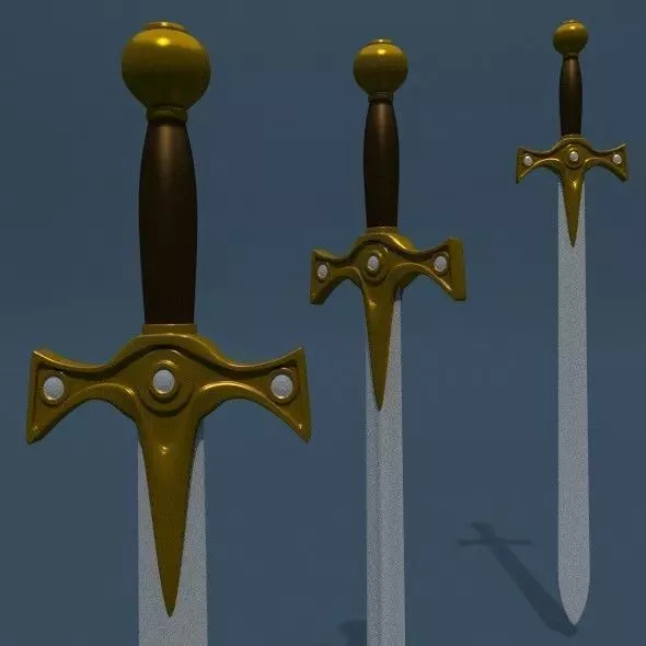 Sword Base Mesh B Free low-poly 3D model