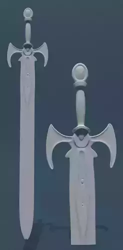 Sword Base Mesh C Free low-poly 3D model