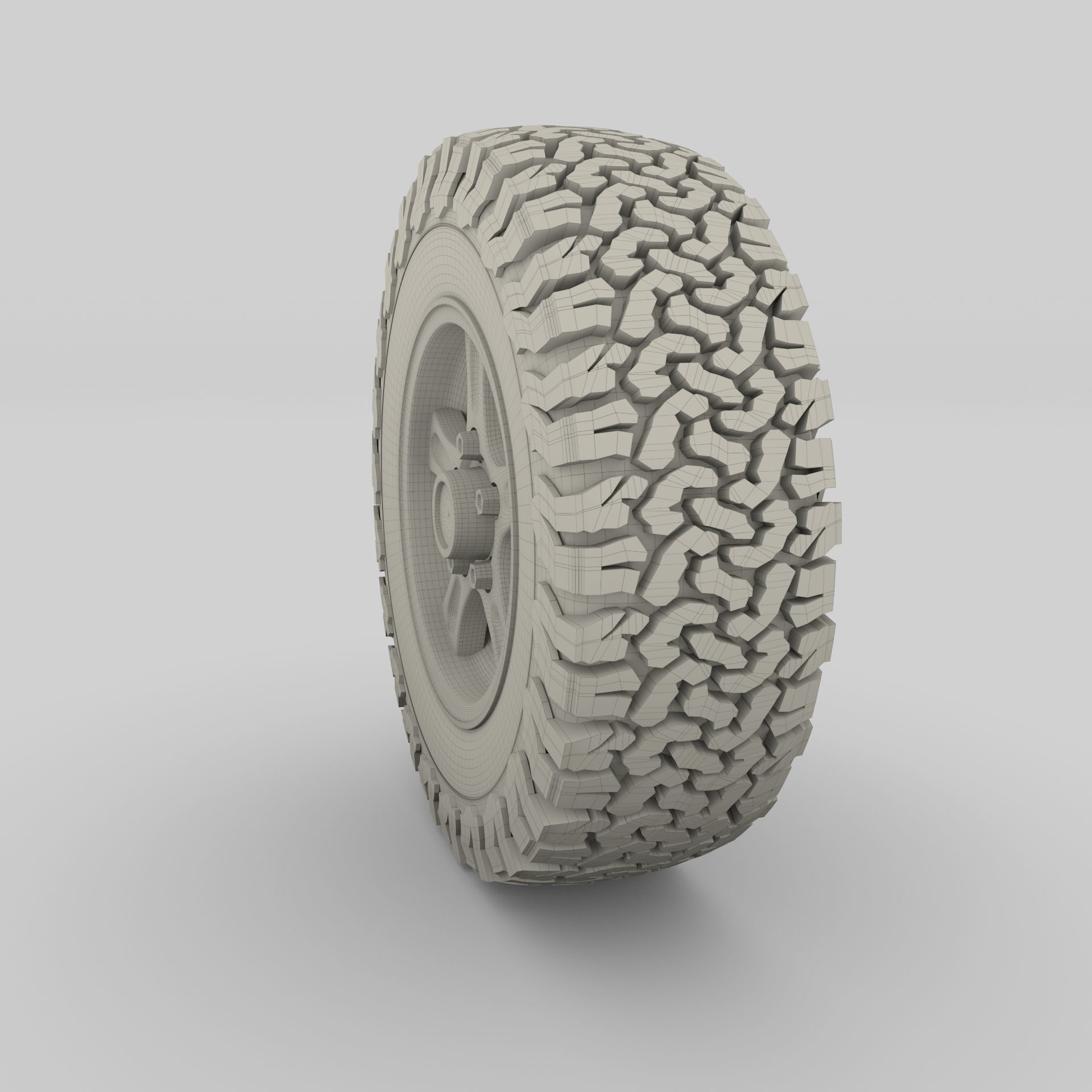 Offroad Alloy Wheel AT 3D model_4