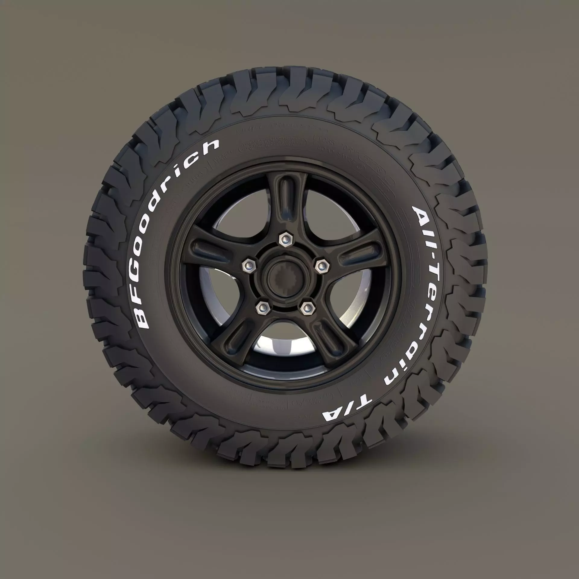 Offroad Alloy Wheel AT 3D model_0