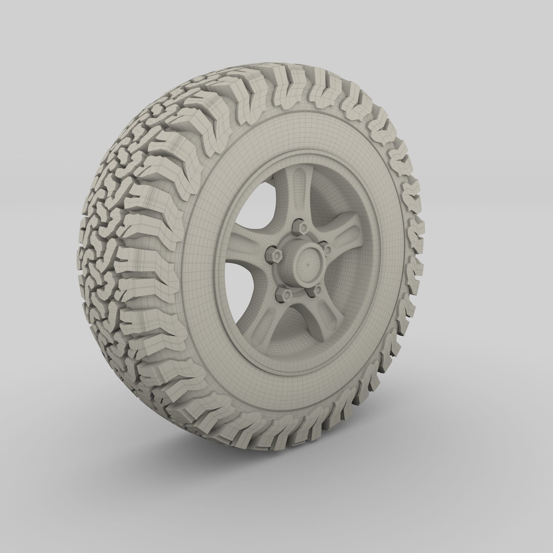 Offroad Alloy Wheel AT 3D model_11