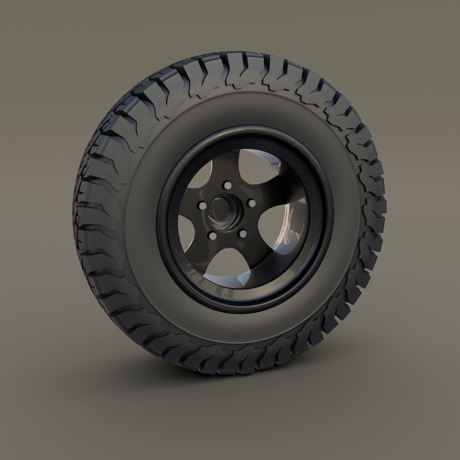 Offroad Alloy Wheel AT 3D model_13