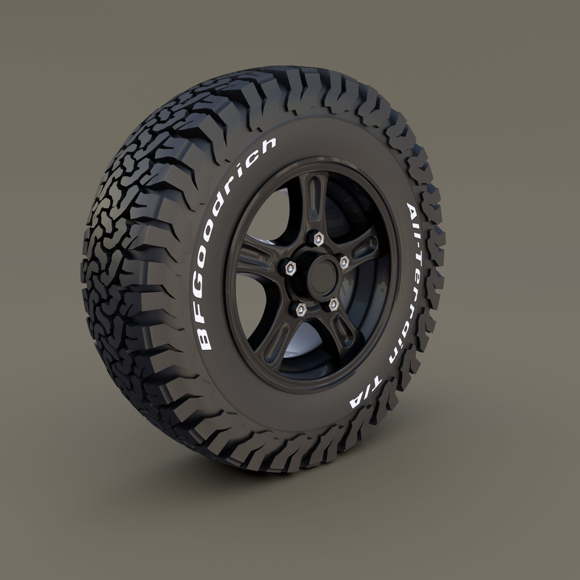 Offroad Alloy Wheel AT 3D model_3