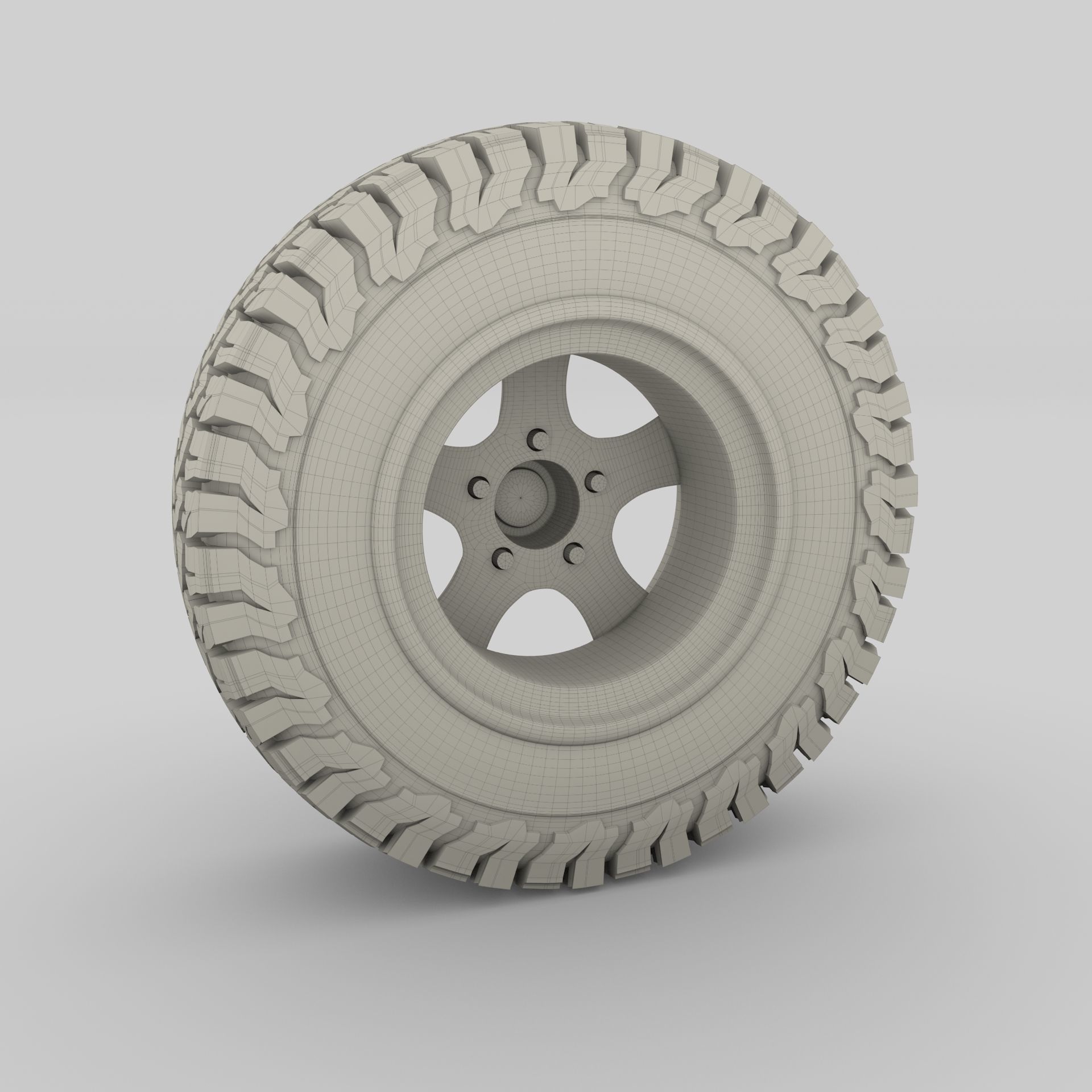 Offroad Alloy Wheel AT 3D model_9