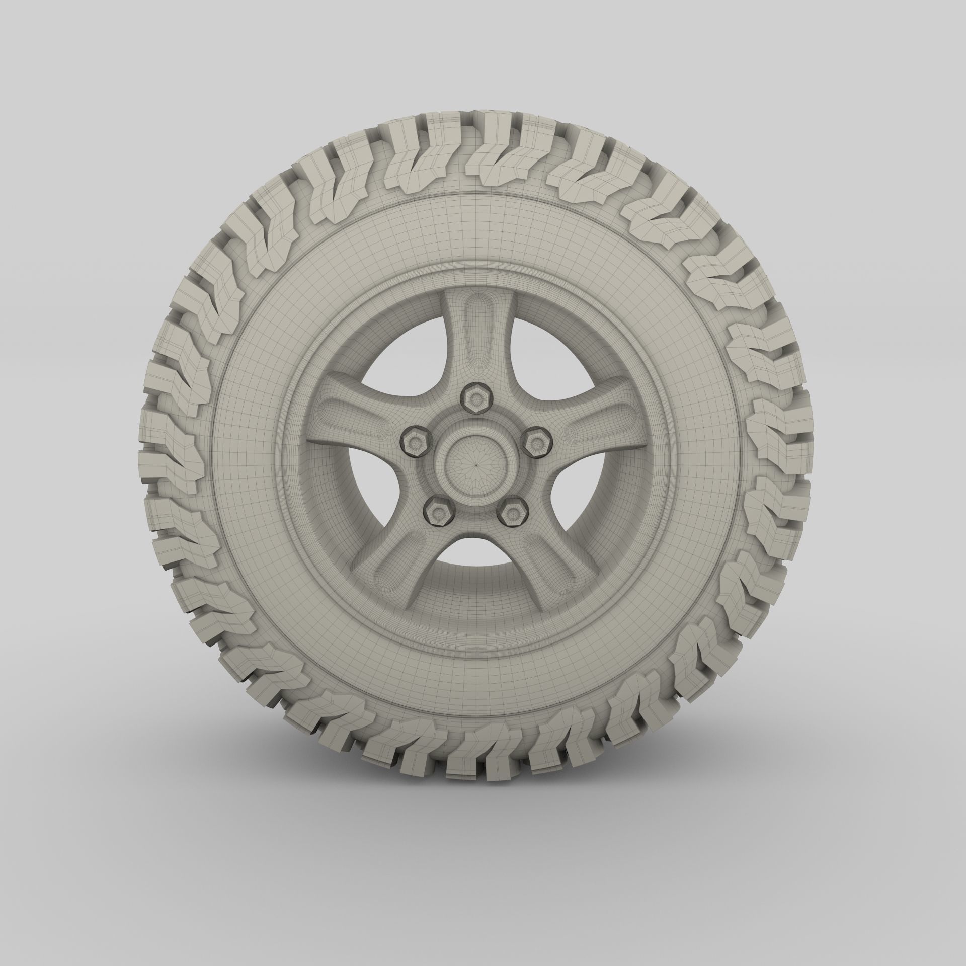 Offroad Alloy Wheel AT 3D model_5