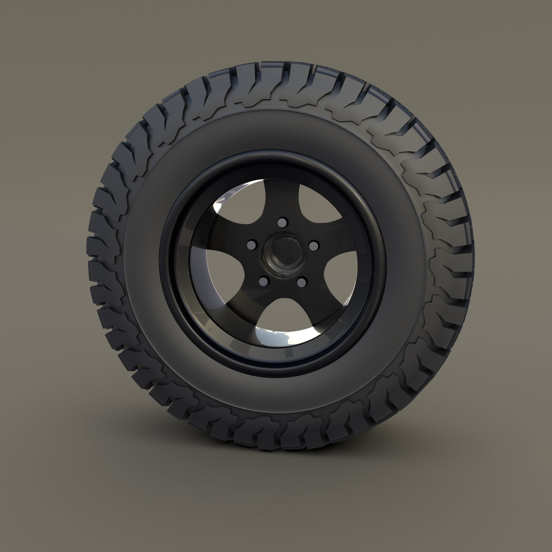 Offroad Alloy Wheel AT 3D model_6
