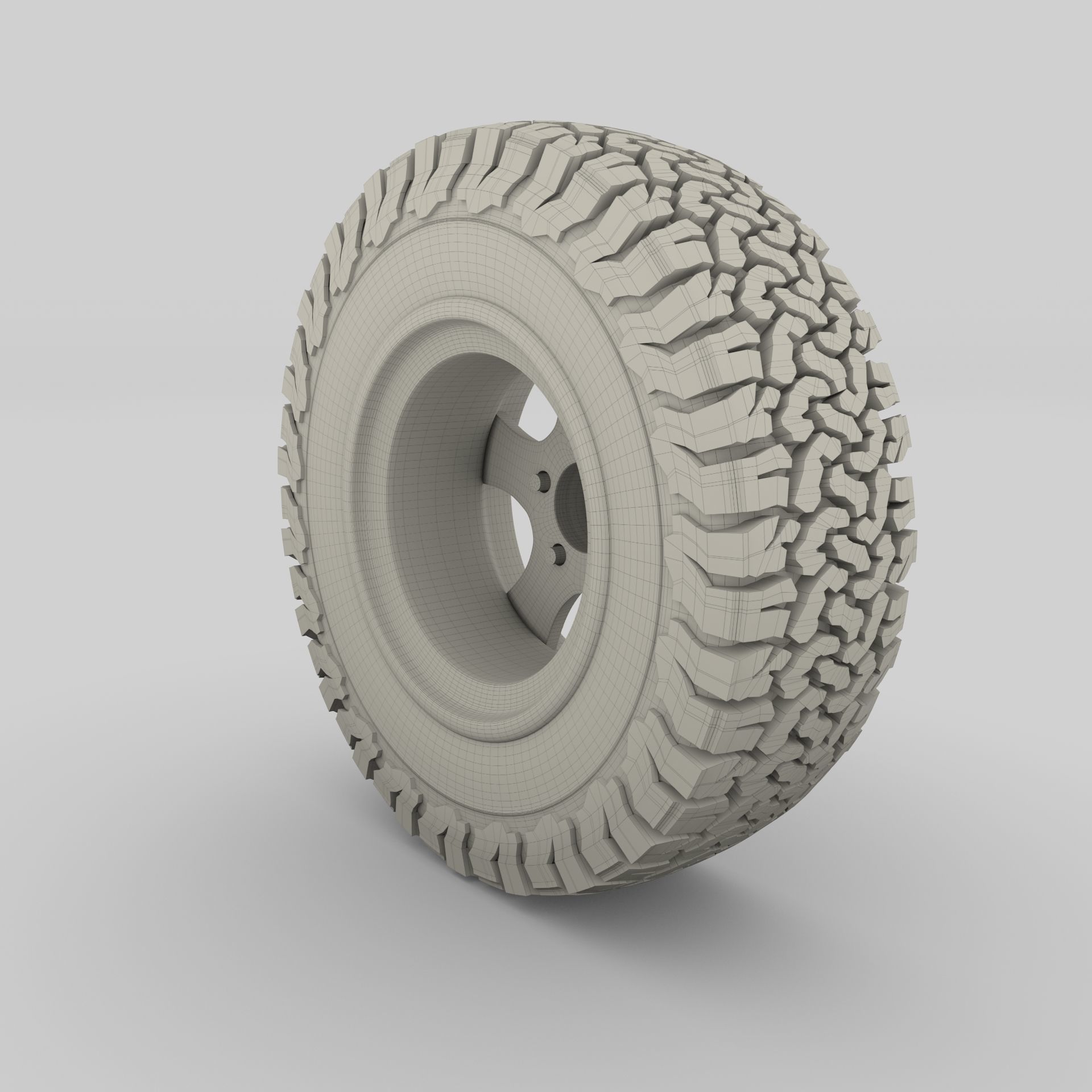 Offroad Alloy Wheel AT 3D model_8