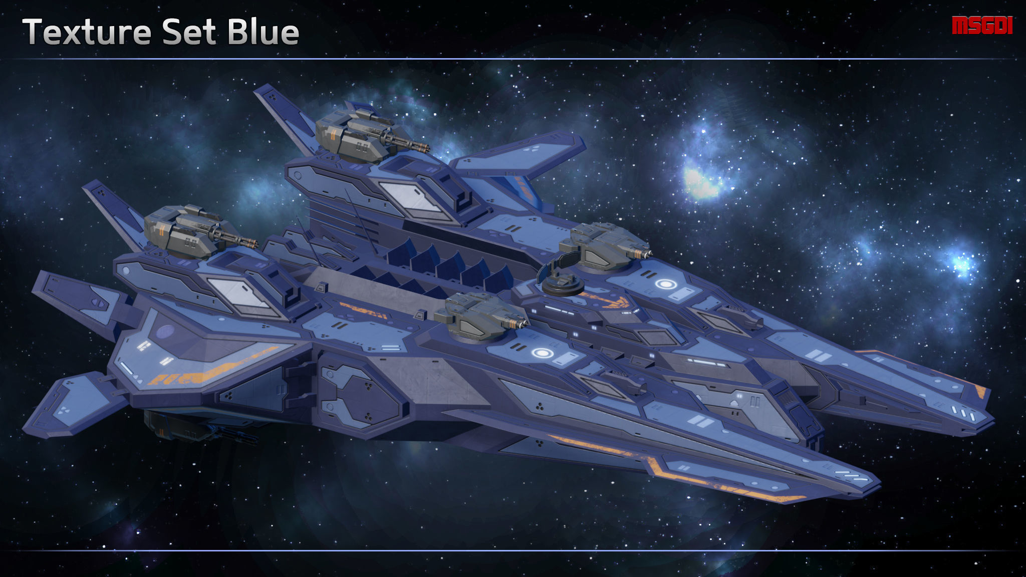 Spaceship Frigate Sunfire Low-poly 3D model_6