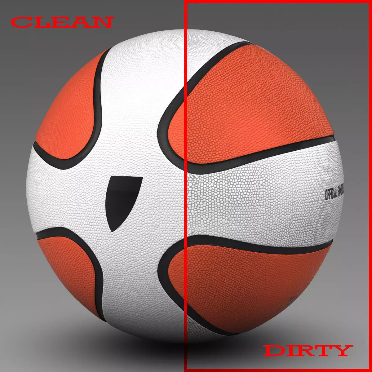 Basketball ball Star bicolor Low-poly 3D model_0