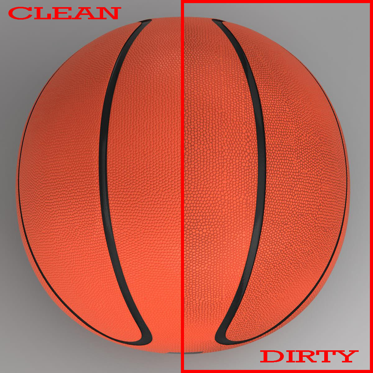 Basketball ball Star bicolor Low-poly 3D model_4