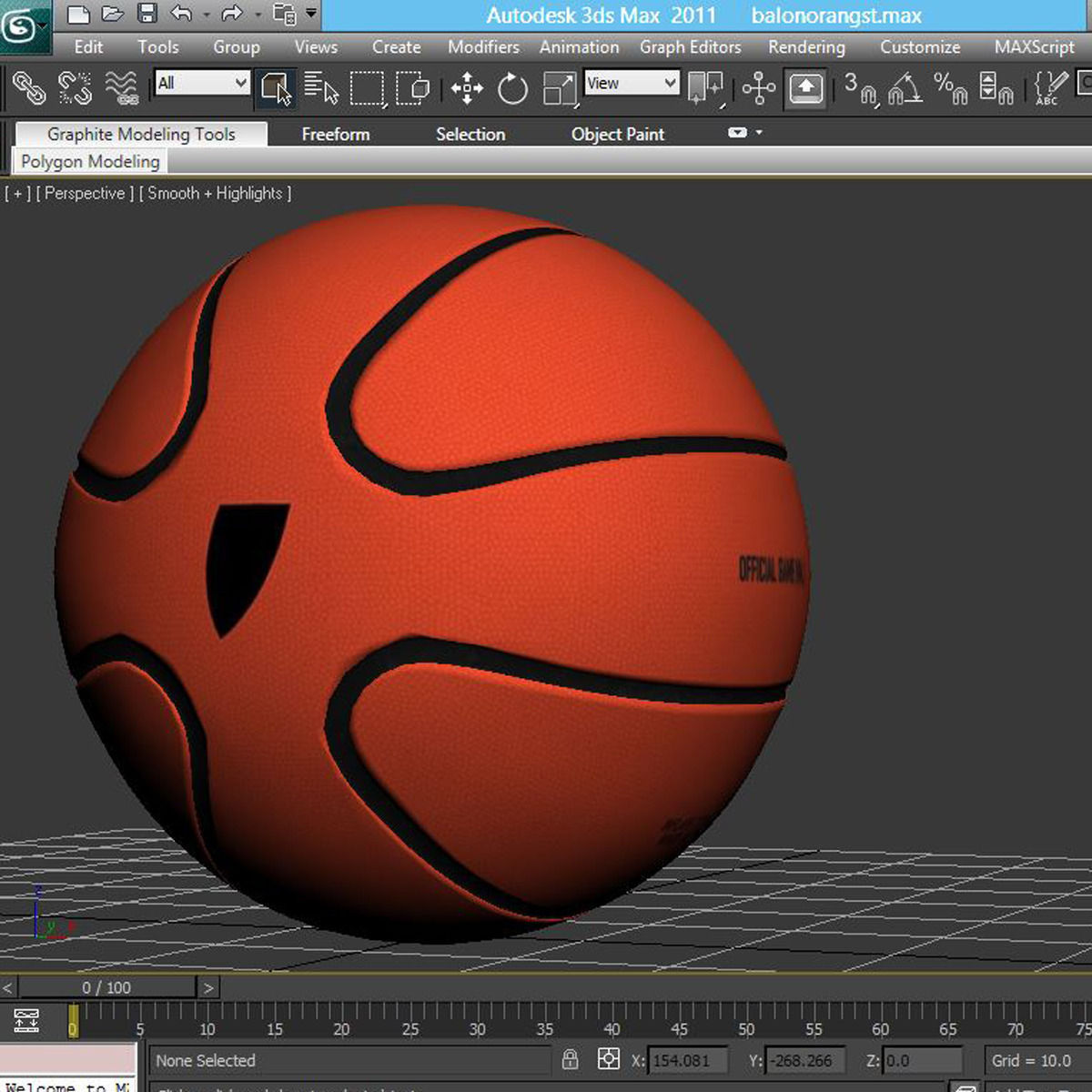 Basketball ball Star bicolor Low-poly 3D model_11