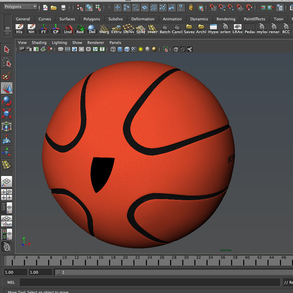 Basketball ball Star bicolor Low-poly 3D model_6