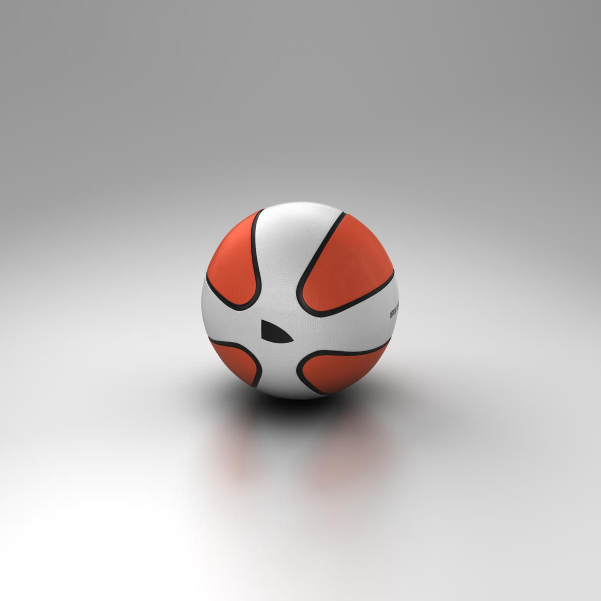 Basketball ball Star bicolor Low-poly 3D model_12