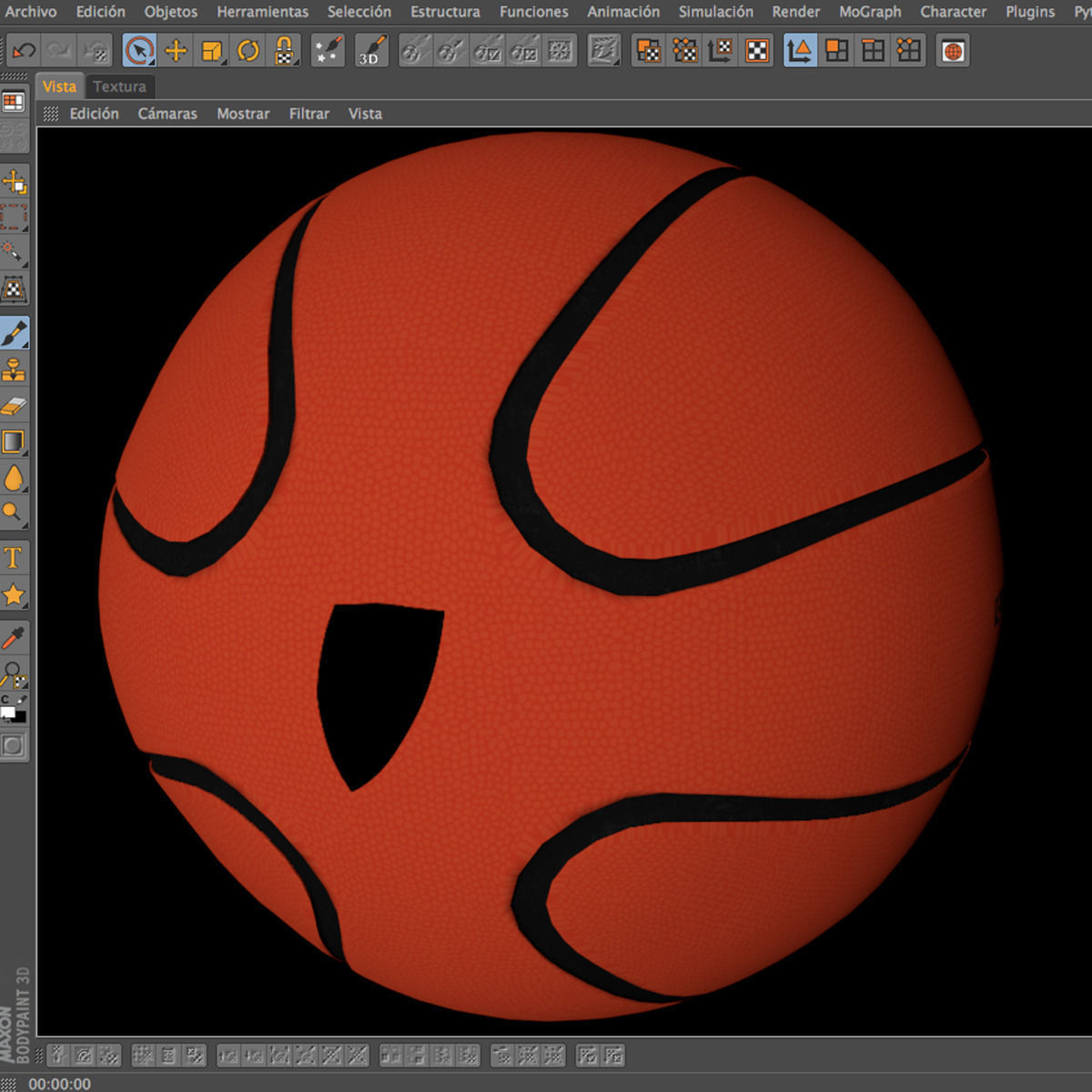 Basketball ball Star bicolor Low-poly 3D model_7